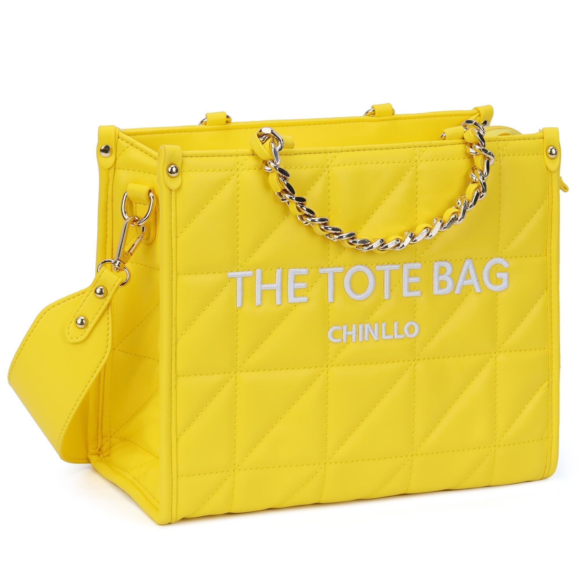 9820 Tote Bag Quilted Chains Satchel Purse And Handbags With Shoulder Strap